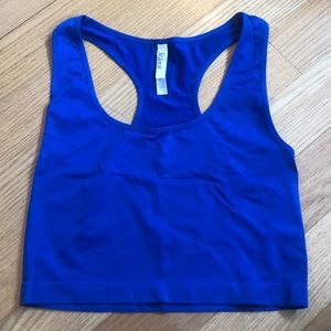 Blue crop top